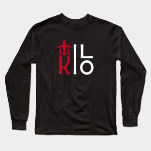 KILO Aviation Phonetic Alphabet Pilot Airplane Long Sleeve T-Shirt